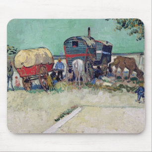 Tapis De Souris Vincent van Gogh   les caravanes, campement gitan