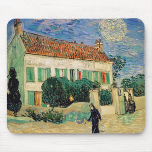 Tapis De Souris Vincent van Gogh Maison Blanche de nuit, 1890