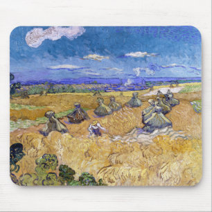 Tapis De Souris Vincent van Gogh - Meules de blé avec des moissonn