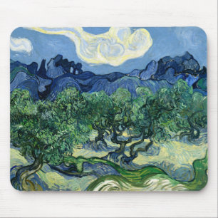 Tapis De Souris Vincent Van Gogh Oliviers Paysage Montagneux