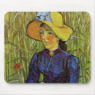 Tapis De Souris Vincent van Gogh - Paysanne en chapeau de paille