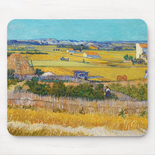 Tapis De Souris Vincent van Gogh - Récolte à La Crau (Devant)