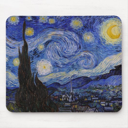 Tapis De Souris Vincent Van Gogh - The Starry night (Devant)