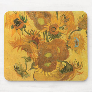 Tapis De Souris Vincent van Gogh - Vase avec quinze tournesols