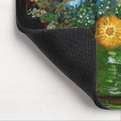 Tapis De Souris Vincent Van Gogh - Vase Avec Zinnias Art (Coin)