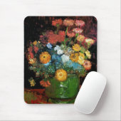 Tapis De Souris Vincent Van Gogh - Vase Avec Zinnias Art (Avec souris)