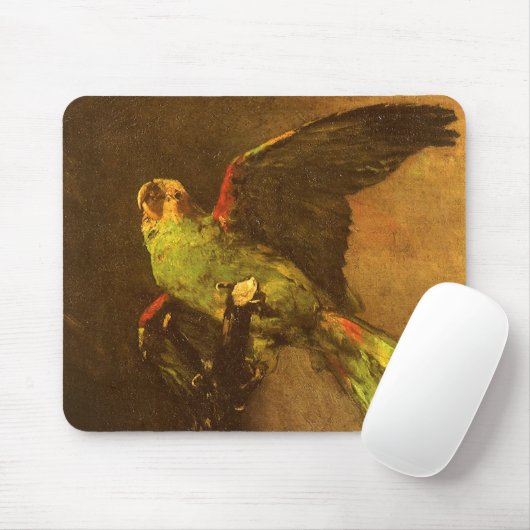 Tapis De Souris Vincent van Gogh - Vie morte avec perroquet vert (Avec souris)