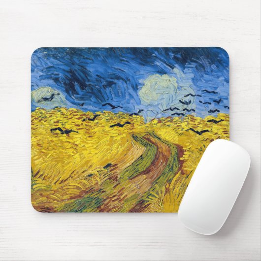 Tapis De Souris Vincent van Gogh - Wheatfield with Crows (Avec souris)