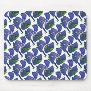 Tapis De Souris "Vine de Vinca" Motif à carreaux Mousepad floral