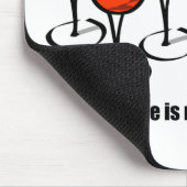 Tapis De Souris Vins de caricature Verre mi-Vin vide Humour (Coin)