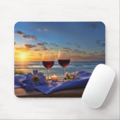 Tapis De Souris Vins sur la plage (Avec souris)