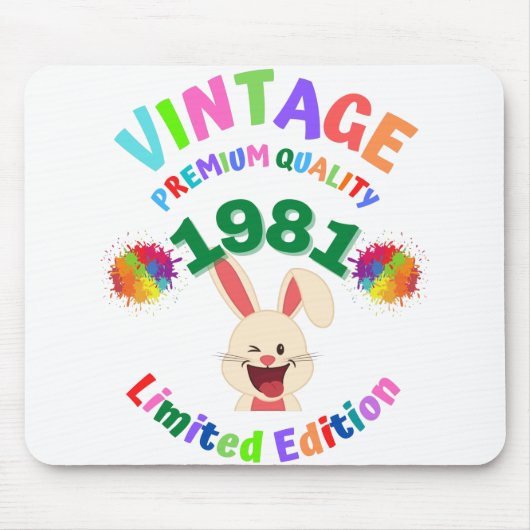 Tapis De Souris Vintage 1981 (Devant)