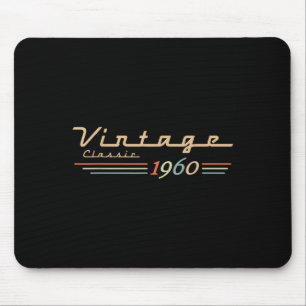 Tapis De Souris Vintage 65e anniversaire Décorations Vintage 1960 