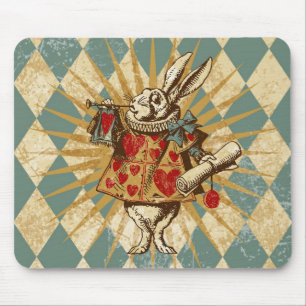 Tapis De Souris Vintage Alice White Rabbit