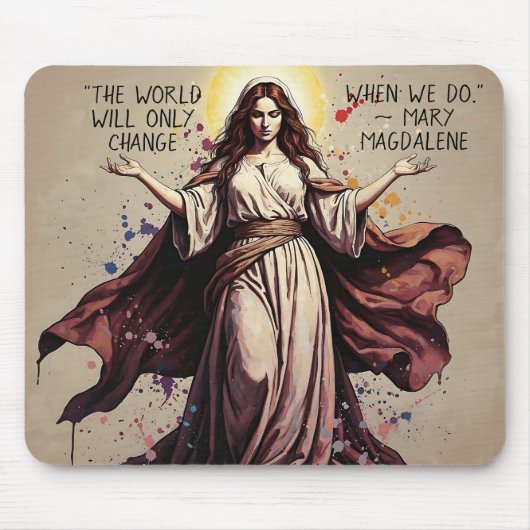 Tapis De Souris Vintage Art Mary Magdalene Quote (Devant)