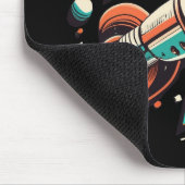 Tapis De Souris Vintage Au Moon Rocket ship (Coin)