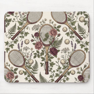 Tapis De Souris Vintage Botanical Tennis