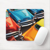 Tapis De Souris Vintage Cars Pattern (Avec souris)