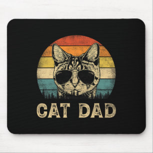 Tapis De Souris Vintage Chat Papa Amoureux de les chats Papa papa