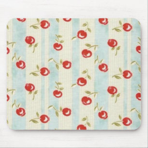 Tapis de souris vintage chic de tissu de CERISES