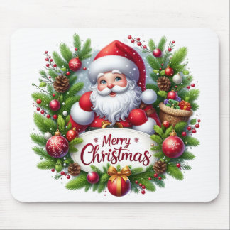 Tapis De Souris Vintage Christmas Eve Victorian Santa Mouse Pad