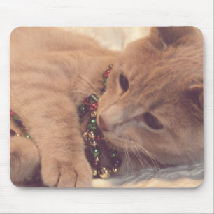 Tapis De Souris Vintage Christmas Kitty