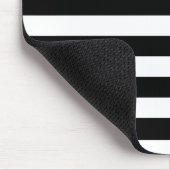 Tapis De Souris Vintage Classic rayures noir & blanc (Coin)