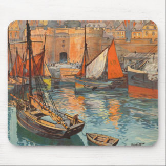Tapis De Souris Vintage Côte d'Emeraude Saint Malo Tourisme portua