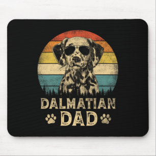 Tapis De Souris Vintage Dalmatien père Amoureux de les chiens père