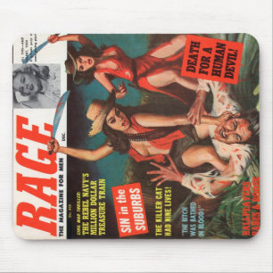 Tapis de souris vintage de magazine de l'action