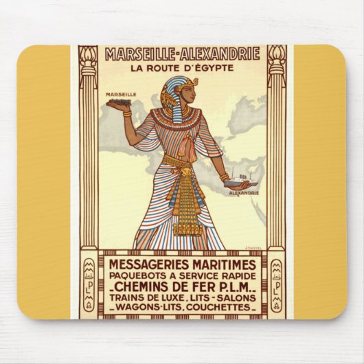 Tapis De Souris Vintage Egypte Voyage Mousepad (Devant)