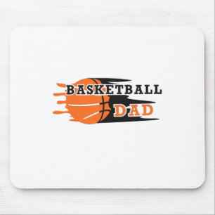 Tapis De Souris Vintage fière basket-ball papa Fête des pères bask
