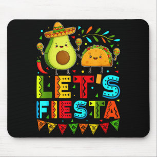 Tapis De Souris Vintage fiesta de l'avocat et tacos cinco de