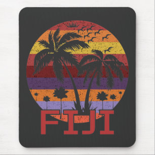 Tapis De Souris Vintage Fiji Summer Beach Travel