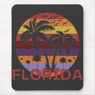 Tapis De Souris Vintage Floride USA Summer Beach