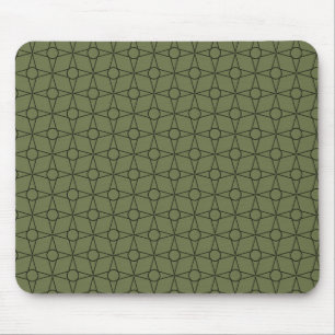 Tapis De Souris Vintage Funk Géométrique Mousepad, Fern