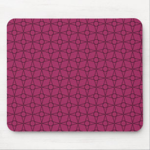 Tapis De Souris Vintage Funk Géométrique Mousepad, Magenta