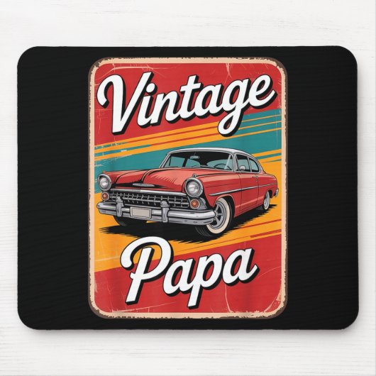 Tapis De Souris Vintage Funny Papa (Devant)