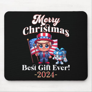 Tapis De Souris Vintage Funny Trump Joyeux Noël Meilleur cadeau E
