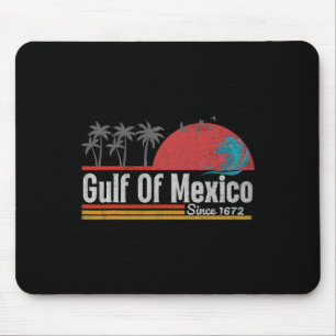 Tapis De Souris Vintage Golfe Du Mexique Est.1772 Graphique