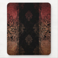 Vintage gravé Damask Mousepad