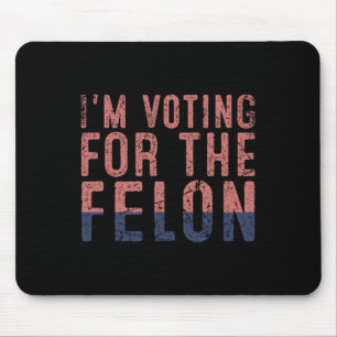 Tapis De Souris Vintage Je Vote Pour Le Criminel Donald Trump