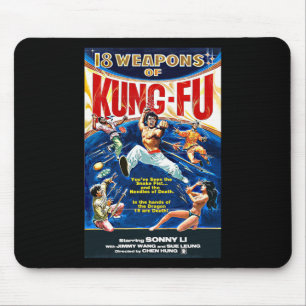 Tapis De Souris Vintage Kungfu Karate Bjj Martial Arts Movie Retro