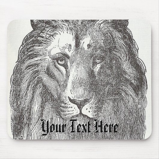 Tapis De Souris Vintage Lion Mousepad (Devant)