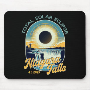 Tapis De Souris Vintage Look Total Solaire Eclipse Niagara Falls