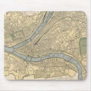 Tapis De Souris Vintage Map of Pittsburgh