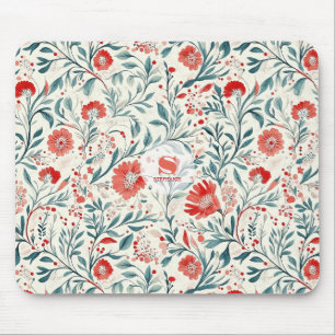 Tapis De Souris Vintage marguerite rouge motif floral - Botanique
