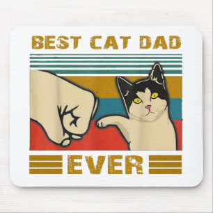 Tapis De Souris Vintage Meilleur Chat Papa Jamais Bump Convient