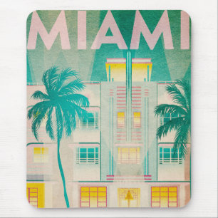Tapis De Souris Vintage Miami, Ocean Drive Mouse Pad