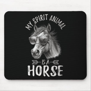 Tapis De Souris Vintage Mon Esprit Animal Est Un Cheval